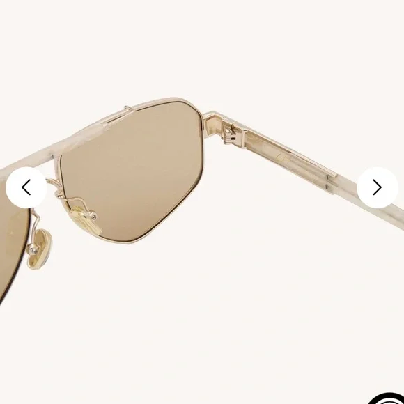 DEZI 6FT Gold Frame Brown Lens Sunglasses - Picture 2 of 5